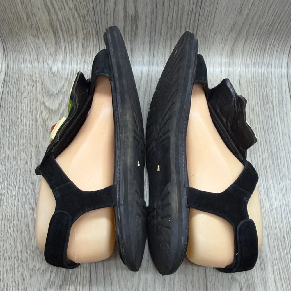 Kat Maconie Vibrant Geometric Black Sandals